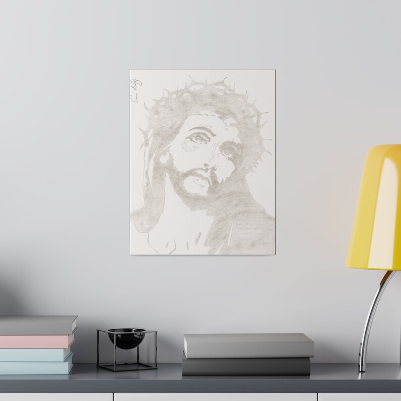 Alfredo d'Aima, The Face of Christ Jesus with Crown of Thorns, 1987, Oil on Canvas for sale at