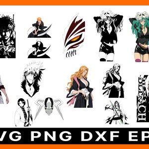 Bleach Characters SVG, Bleach SVG, Anime Cartoon SVG, file for cricut