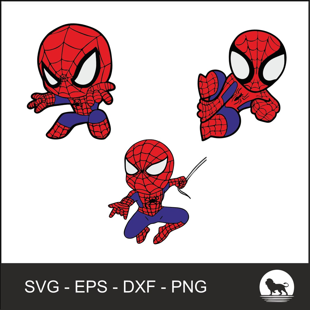3 Baby Spiderman SVG File DFX PNG - Etsy