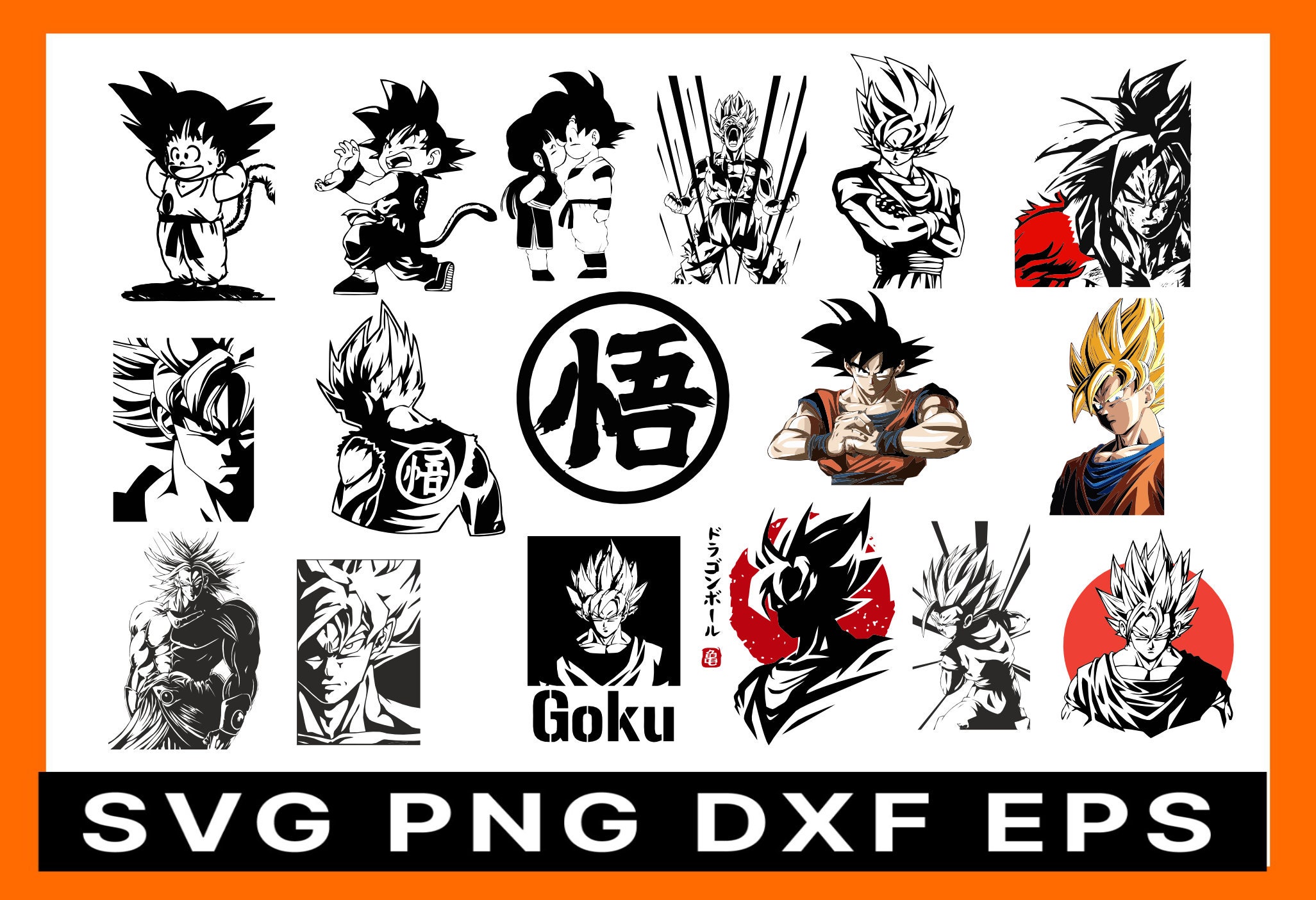 Dragon Ball all characters Christmas tree Png, Goku Christmas Png,  Sublimation