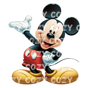 Mickey Mouse, personagens de desenhos animados, PNG. Sublimação, impressão e corte, decalque imprimível, imagem