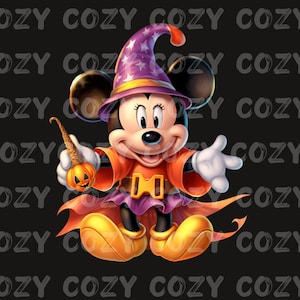 Minnie Mouse, Halloween Costume, Cartoon Characters, PNG. Sublimation, Print then Cut, Printable Decal, Image, Orange, Purple