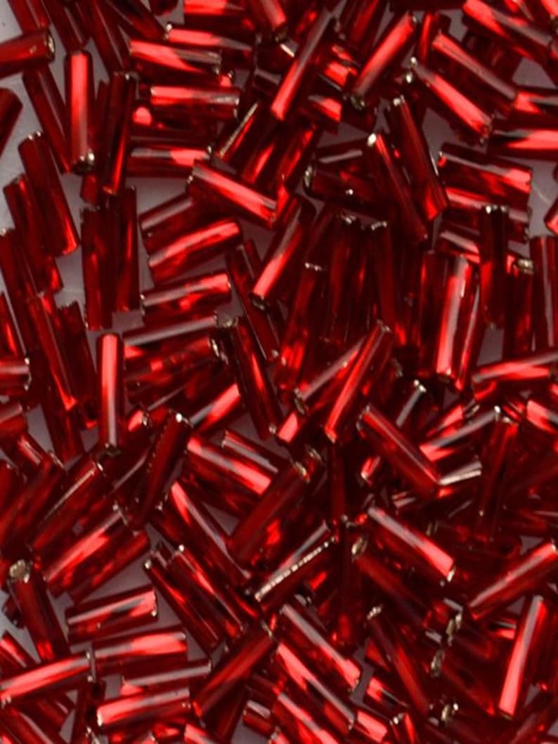 The Bead Bank Perles de clairon torsadées rouges taille 3 image 1