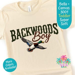 Toddler Backwoods Boy Tee - Perfect for Nature Lovers, Camping, Outdoor Adventures, Birthday Gift, Duck Hunter, Playtime Fun, Kid Shirt