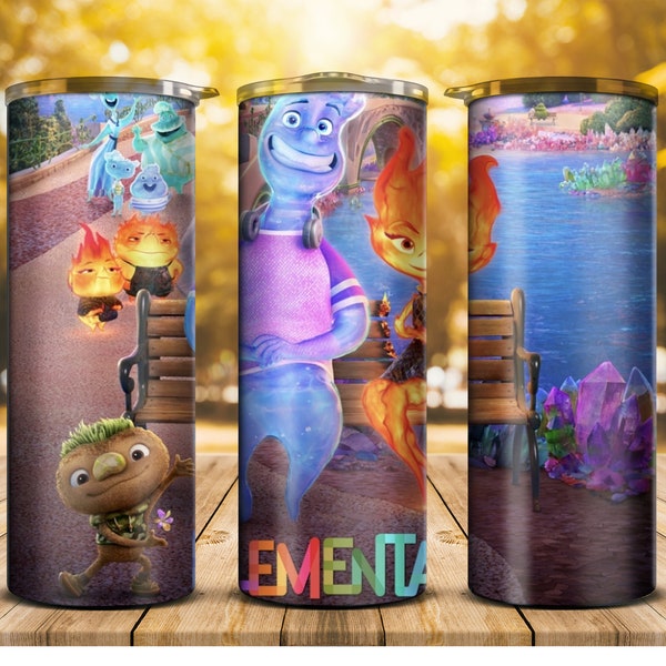 20 0z skinny Elemental tumbler bundle, Elemental tumbler wrap, Elemental