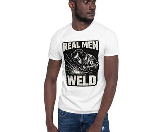 Lustiger Schweißer Spruch Echte Männer Schweiß Metall Herstellung Humor Vintage Schweiß Spruch Metallarbeiter Geschenk Werkstatt Dekor Industrie Handel Stolz