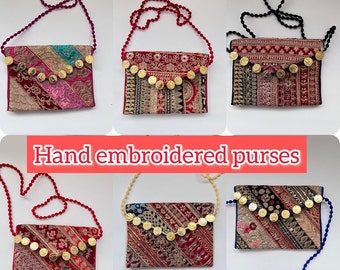 Rajasthani Kasab Embroidered Sling Bags - Unique, Traditional Style with Free Gift - Handmade with Love