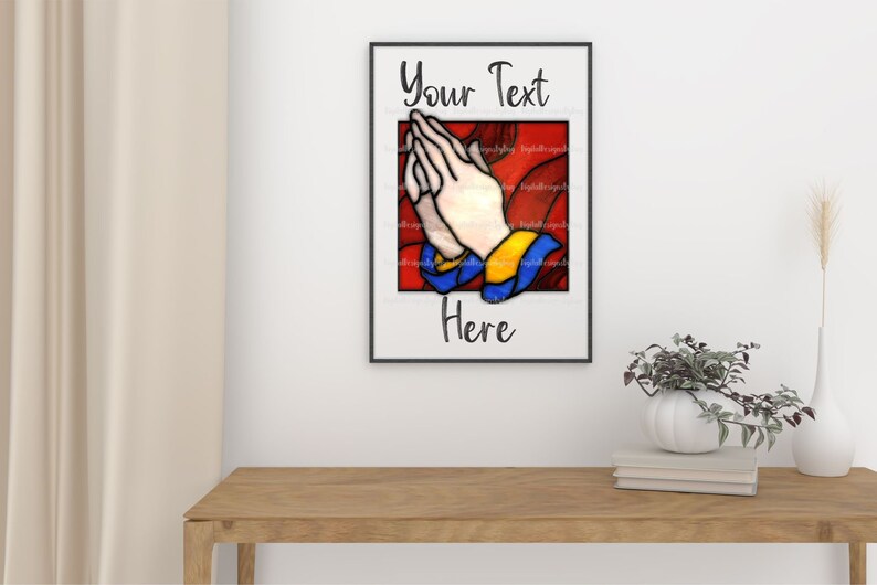 Praying Hands Stained Glass PNG Digital Download - Etsy