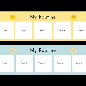 Visual Schedule, ADHD, Morning Schedule, Nighttime Schedule, ASD, Neurdiverse kids, Children's Visual Schedule, Occupational Therapy, Create