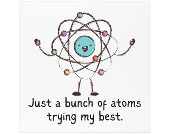 Atom Magnet Car Magnets | Science Quote, Cute Atom Illustration