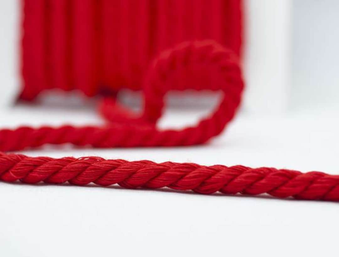 Lovely Quality Chunky Twisted Cord in Red 12 Mm Diameter BY THE METRE Made in England - Etsy UK