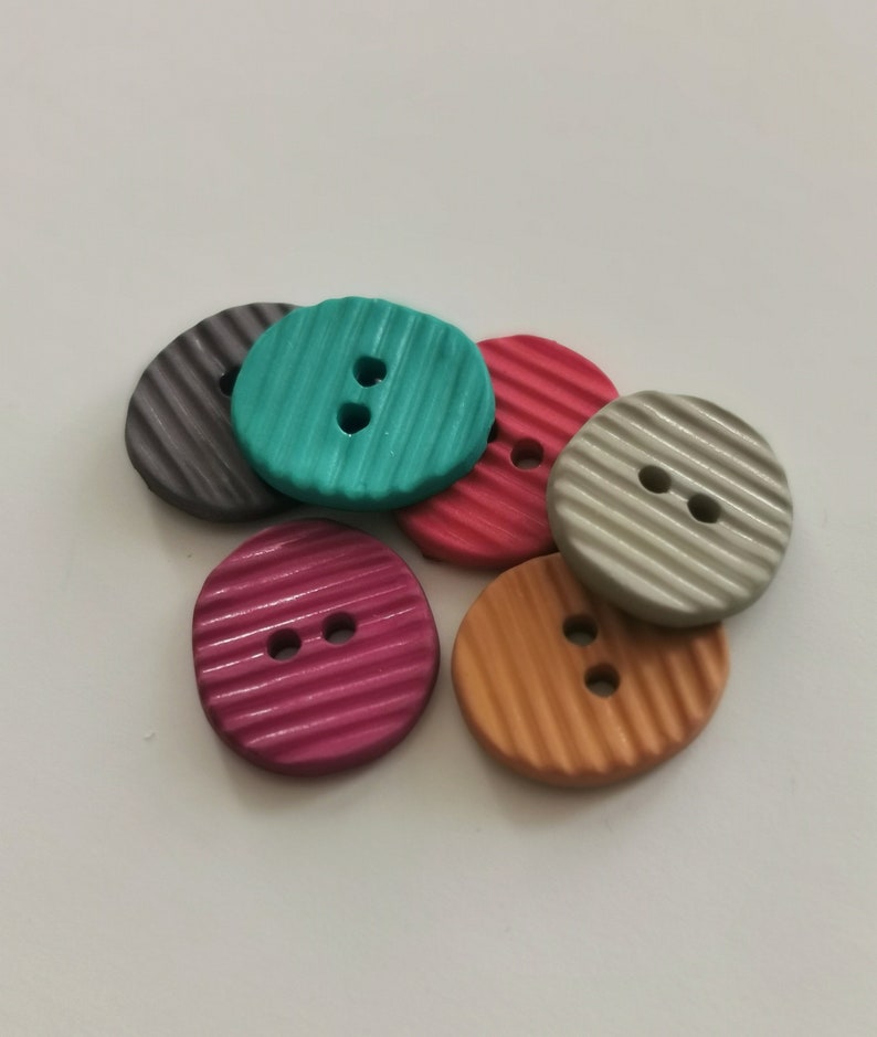 Lovely Italian Ribbed Textured Matte Buttons SET OF 6 - Etsy