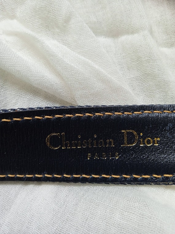 Authentic vintage Christian DIOR Paris belt in le… - image 4