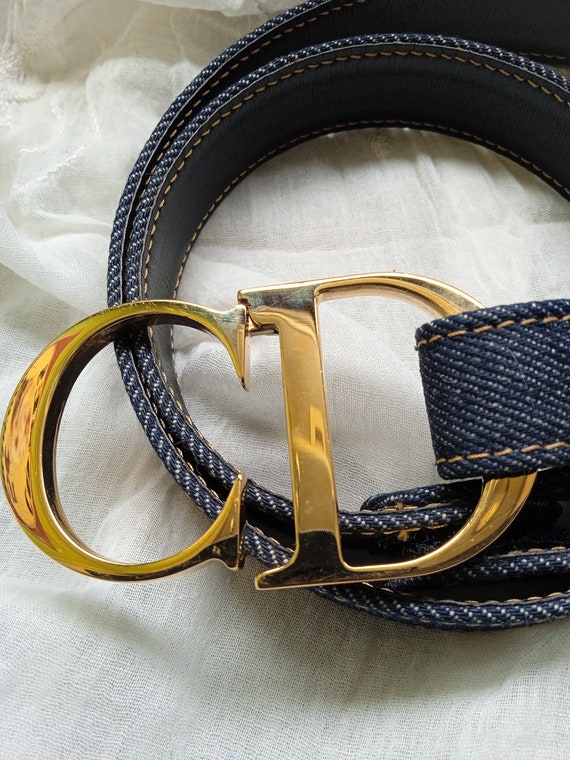 Authentic vintage Christian DIOR Paris belt in le… - image 2