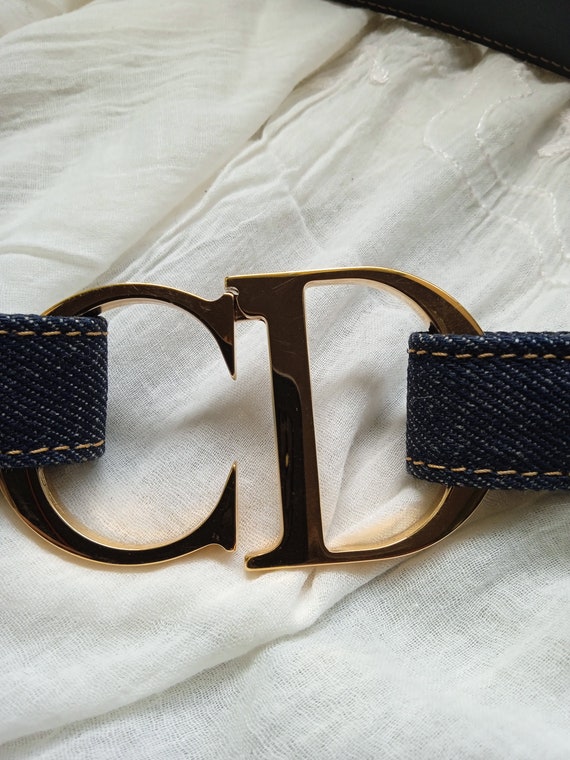 Authentic vintage Christian DIOR Paris belt in le… - image 6