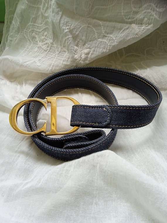 Authentic vintage Christian DIOR Paris belt in le… - image 1