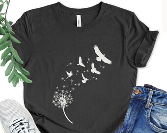 Dandelion Shirt, Flower Shirt, Wildflower Shirt, Floral Shirt,  Wildflower Tshirt, Flower T-shirt, Wildflower Tee, Ladies Shirt, Mom Gift