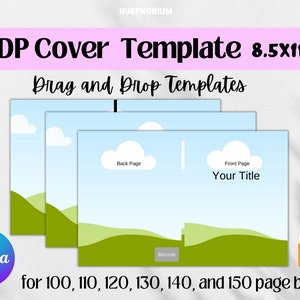 KDP Journal Covers Canva Template 8.5x11 Bundle Notebook Covers | Drag and Drop and Fill Editable Template for ebooks and self-publishing