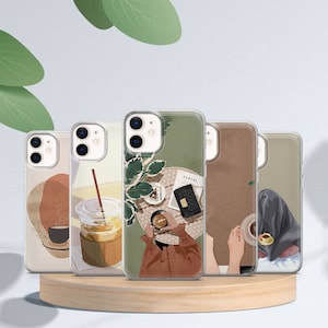 Custodia per telefono con motivo caffè estetica Bean Lover Cover per Pixel 7 Pro 6A iPhone 14 13 12 Pro 11 XR, Samsung S21FE S22 5G S22 Ultra A73 A53 Note 20 A7