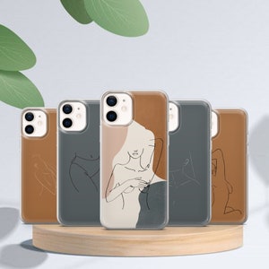 Naked Woman Phone Case Line Drawing Cover for Pixel 7 Pro 6A, iPhone 14 13 12 Pro 11 XR, Samsung S21FE S22 5G S22 Ultra A73 A53 Note 20 A9