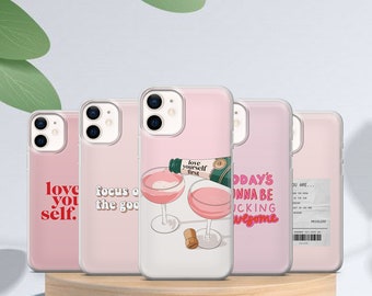 Etui na telefon z motywem miłości do siebie, dziewczęcy cytat, etui na telefon Pixel 7 Pro 6A, iPhone 14 13 12 Pro 11 XR, Samsung S21FE S22 5G S22 Ultra A73 A53 Note 20 A2