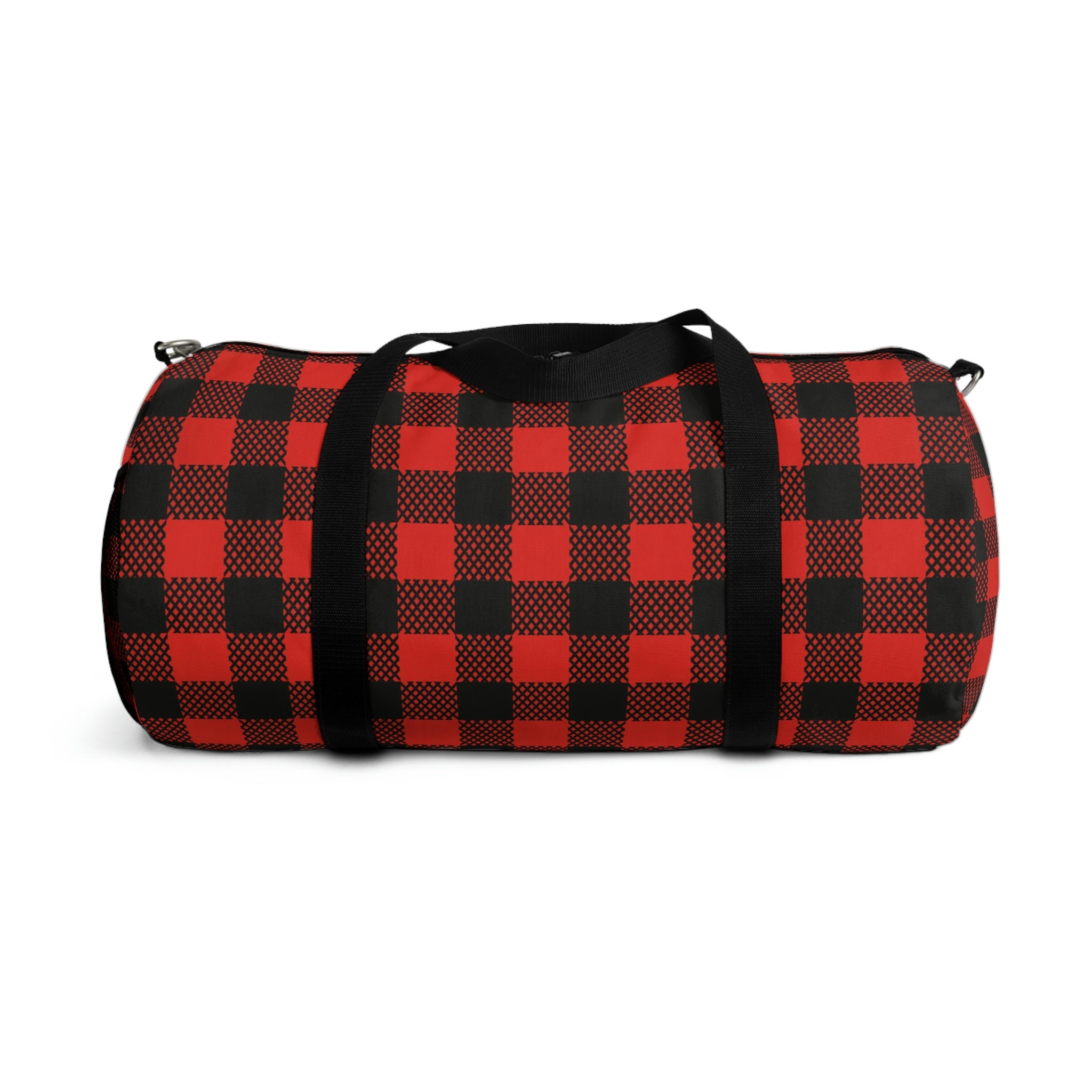 Buffalo Check Duffel Bag Comes in Two Sizes. Red and Black Etsy