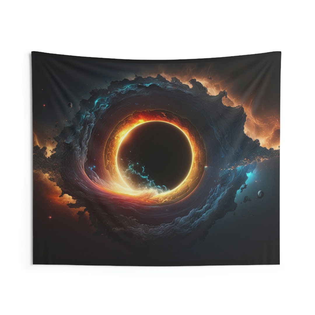 The Black Hole Wall Tapestry Space Lover - Etsy