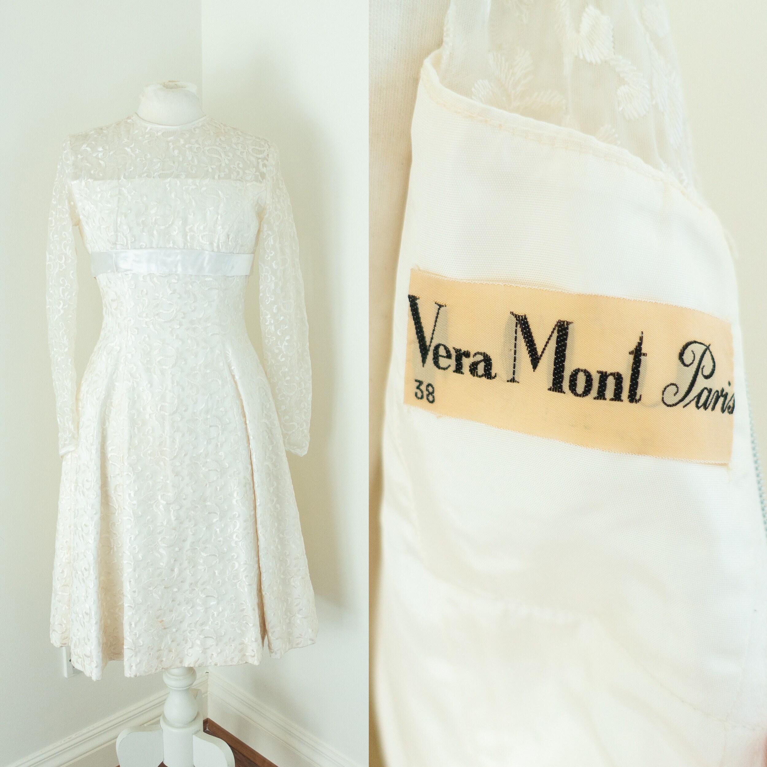 1960s Vera Mont Wedding Dress - Etsy UK