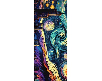 Rubberen yogamat, Premium Eco Travel, Yogamat Interstellar, natuurlijk rubber en veganistisch suède microvezel, lichtgewicht yogamat, premium yogamat