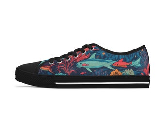 Unterwasser Damen Low Top Sneakers, Tauchen Sie ein in Stil mit Unterwasser Damen Low Top Sneakers!, Unterwasser Damen Sneakers