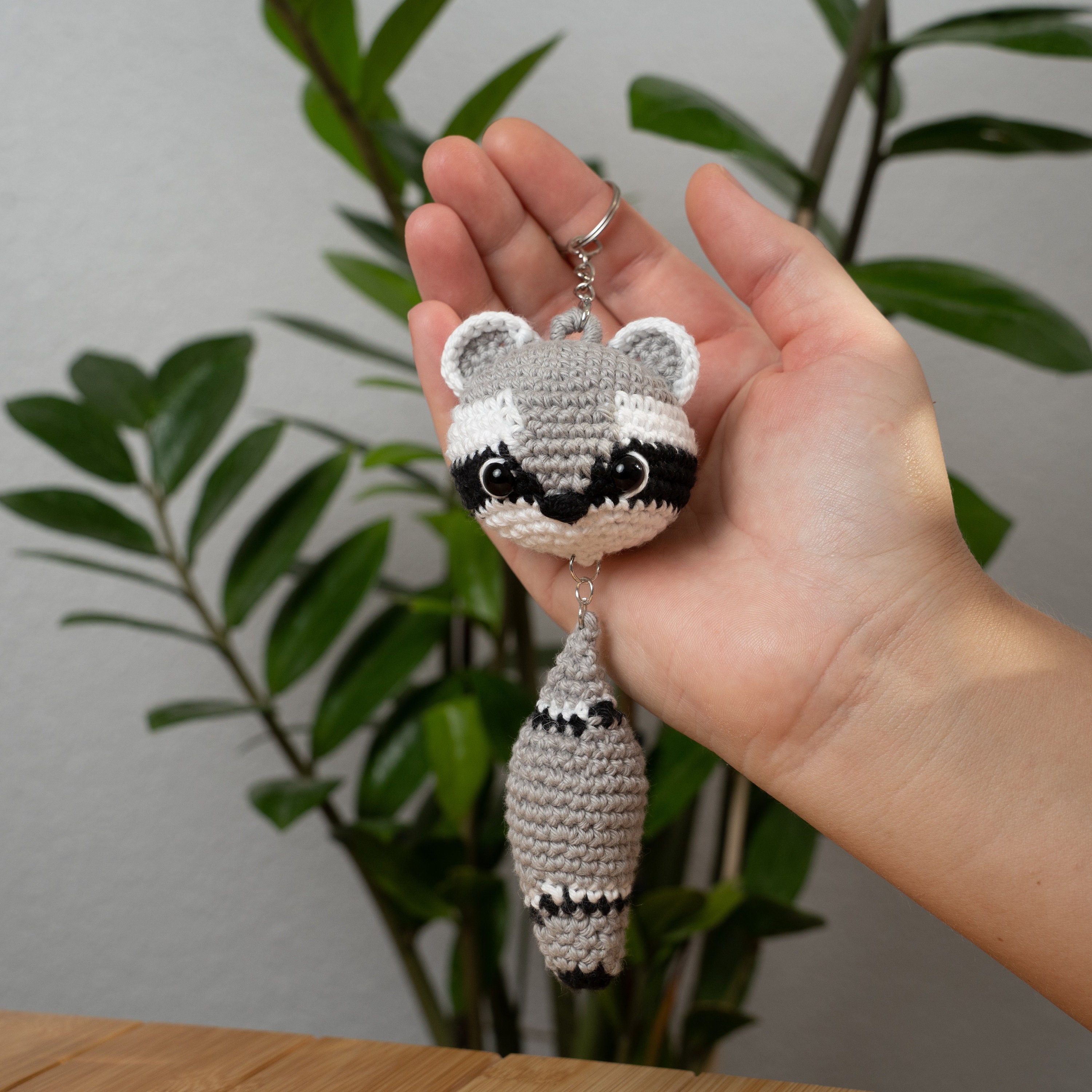 Cute Raccoon Crochet Pattern Raccoon Animals Keychain - Etsy