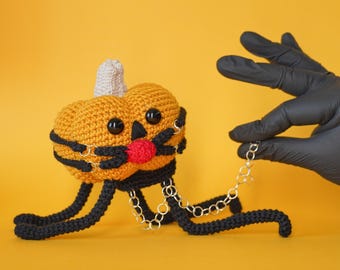 Mistress Pumpkin Crochet Pattern - BDSM Halloween Plüschtier - Amigurumi Spider Pumpkin PDF Anleitung