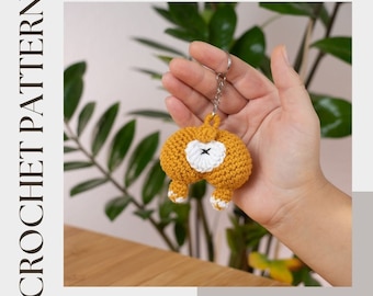 Crochet pattern for Corgi butt | Keychain | Dog | pet | easy crochet |  Instant Download PDF | DIY Amigurumi