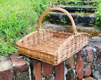 Gorgeous Light Steamed Wicker Garden Trug