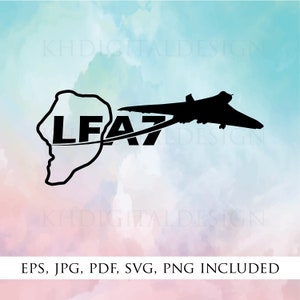 Avro Vulcan XH558 LFA7 Mach Loop. Aviation, Plane spotter, av geek, cricut, svg, car sticker