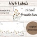 Custom Herb &amp; Plant Labels for Your Home Apothecary | Floral Herb ...