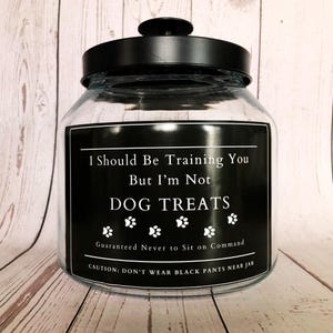 Dog Treat Jar | Pet Food Storage Jar | Novelty Dog Biscuit Jar | Dog Treat Canister | Large Capacity Treat Jar|Funny Dog Jar|  Pet Treat Jar