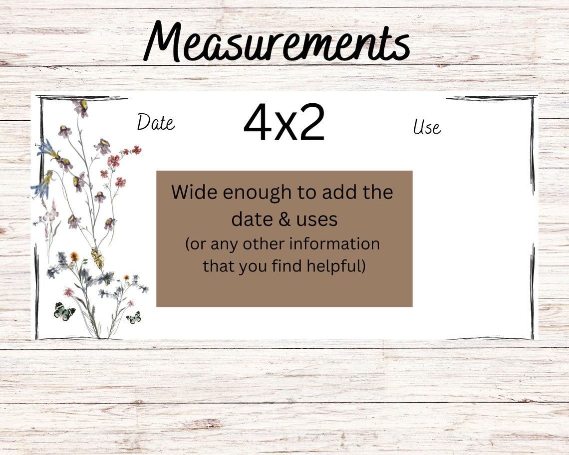Custom Herb &amp; Plant Labels for Your Home Apothecary | Floral Herb ...