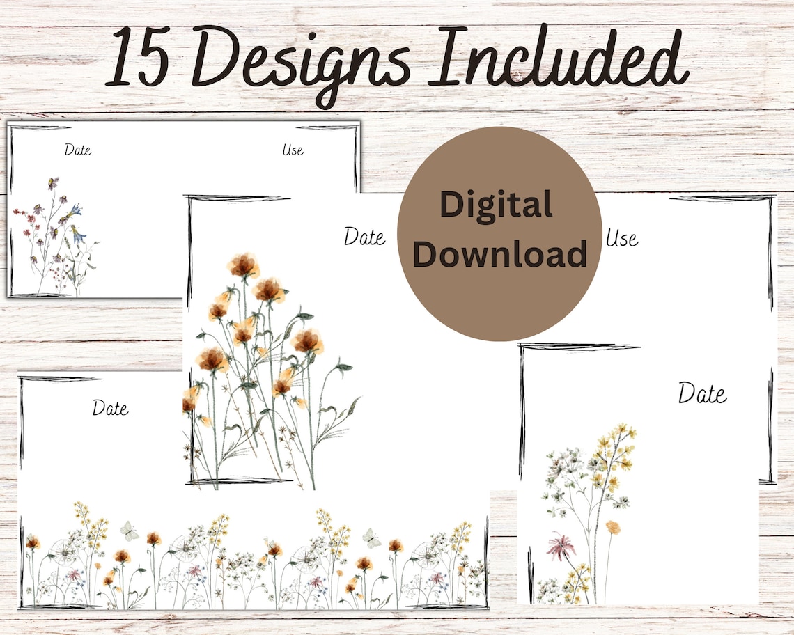 Custom Herb &amp; Plant Labels for Your Home Apothecary | Floral Herb ...