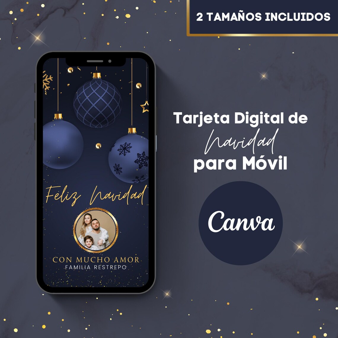 Tarjeta De Navidad Digital Animada, Personalizable Con Música MP3 ...