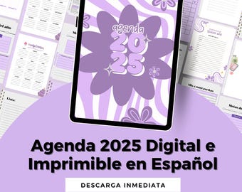 Agenda Digital 2025 Editable en Canva | Con Licencia de Reventa | Diseño Minimalista | Calendarios, Propósitos | Descarga Instantánea