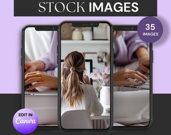 35 Lavender Fields Stock Image Collection Instagram Faceless Digital Marketing Content DFY MRR & PLR Luxury Aesthetic Purple Stock Photos