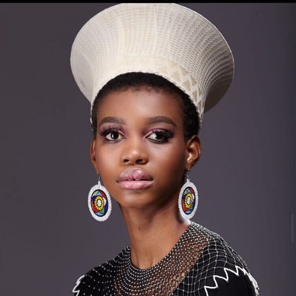 Zulu Hat Without Beads| Zulu Beaded Hat| Isicholo| Bucket Hat| South African Hat|Custom madeZulu Hat| Hand woven traditional zulu hats