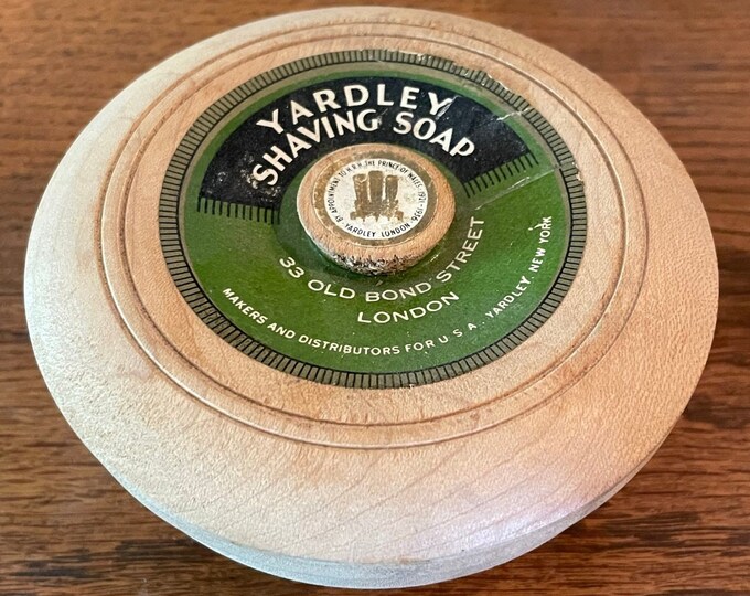 Vintage Yardley Shaving Soap Wood Container Etsy