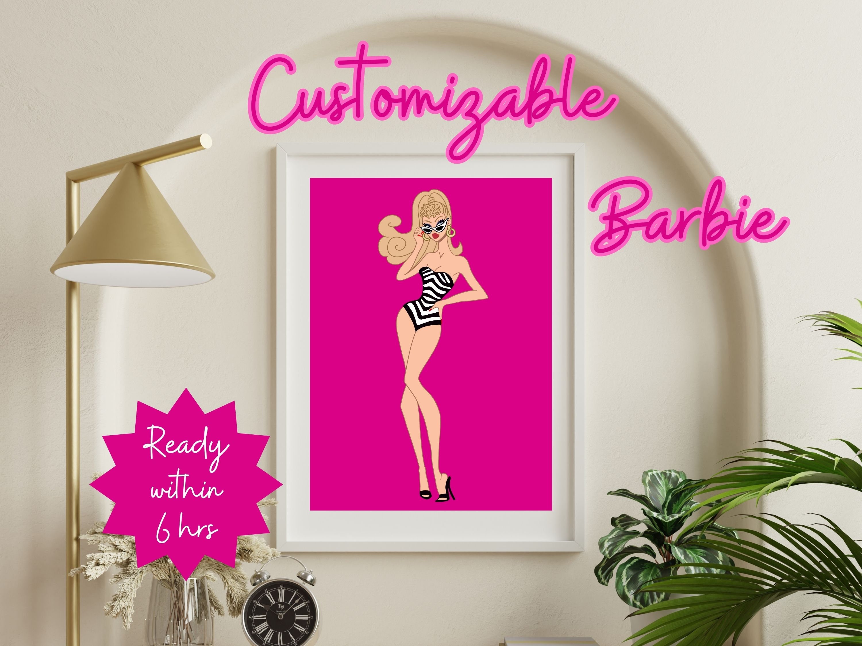 Barbie Living Room Wall Art/ Barbies Just Wanna Get Drunk/fun Printable  Barbie Art/downloadable Barbie Prints 