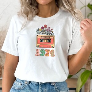 1974 Retro Birthday T-Shirt, Unisex Birth Year T-Shirt, Fathers Day T-shirt, Vintage T-Shirt, Birth Year T-Shirt, Vintage tee,