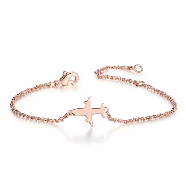 Airplane Bracelet In Rose Gold