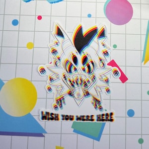 Trippy furry vinyl sticker cars, laptops, water bottles, decorative,