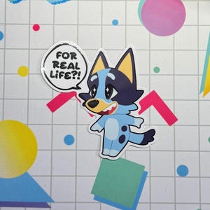Bluey vinyl sticker cars, laptops, water bottles, decorative,