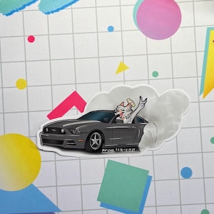 Mustang Burnout furry vinyl sticker cars, laptops, water bottles, decorative,